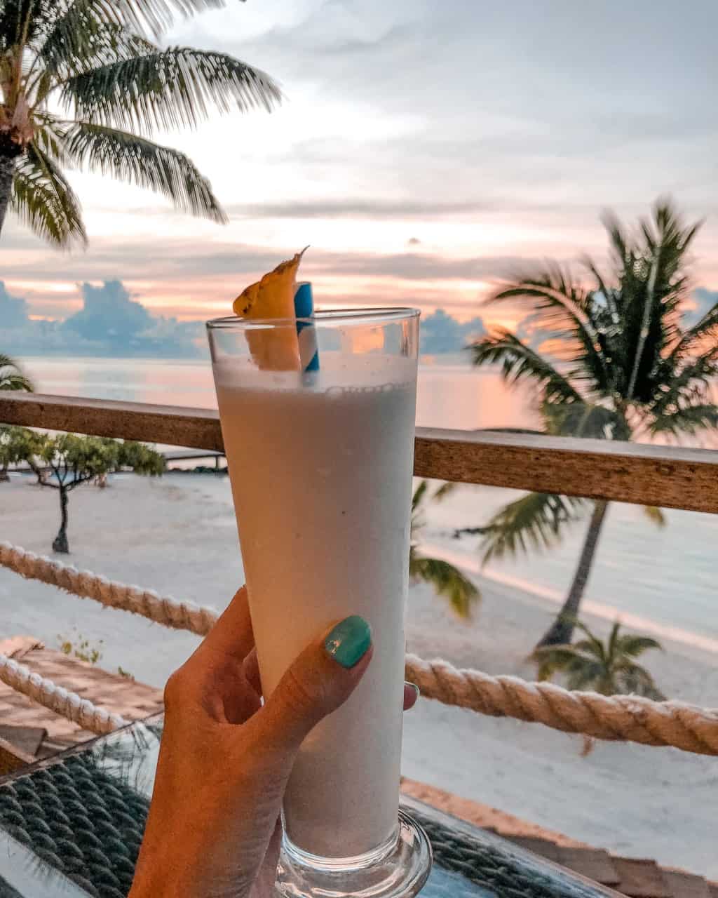 Sunset Cocktail at the Hilton Moorea