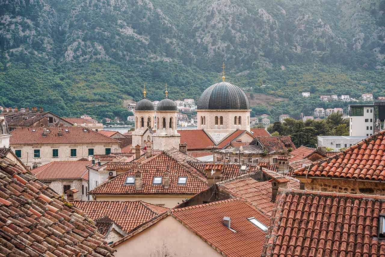 The iconic red rooftops of Kotor's Old Town.